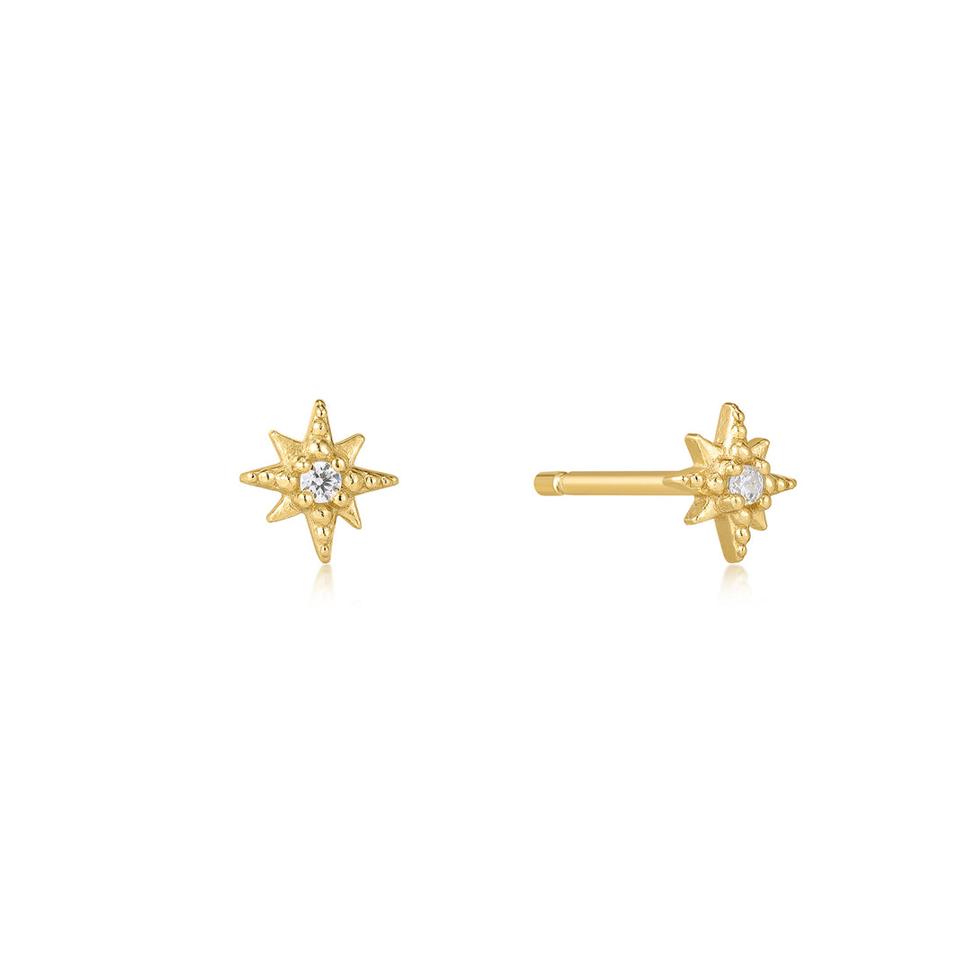 Aura Gold Star Stud Earrings- Quill Fine Jewelry