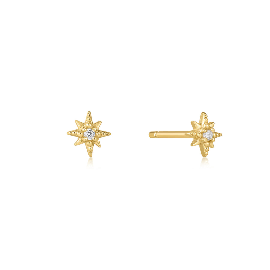 Aura Gold Star Stud Earrings- Quill Fine Jewelry