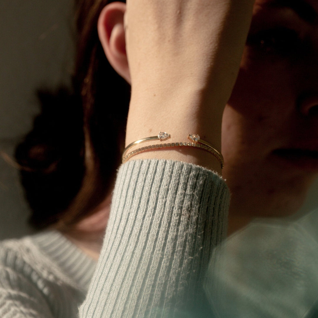 Aurora Thin Gold Tennis Bracelet- Quill Fine Jewelry