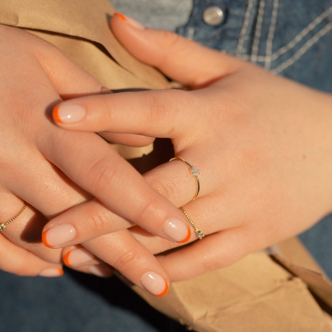 Bianca CZ Gemstone Cluster Ring- Quill Fine Jewelry
