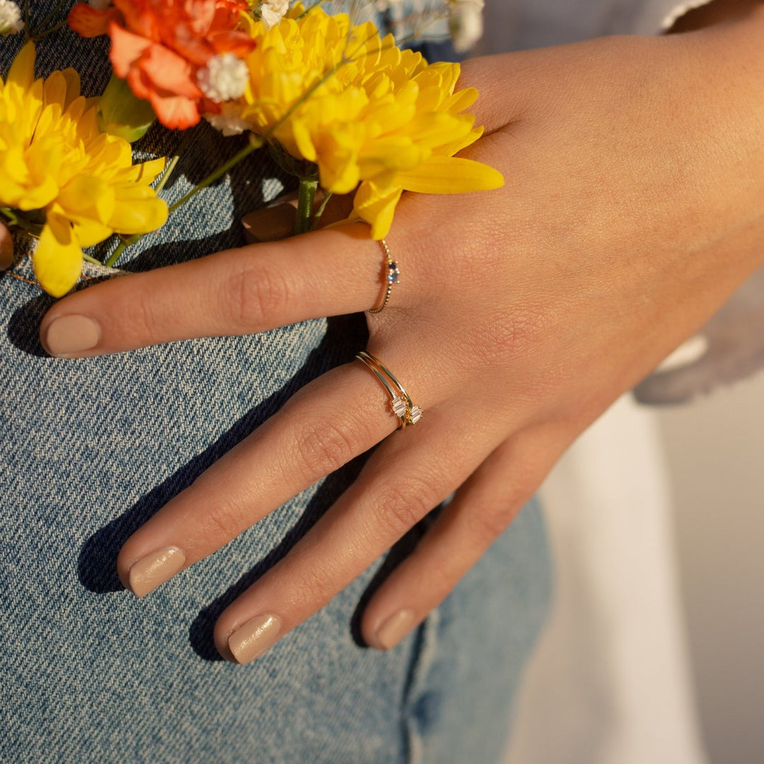Bianca CZ Gemstone Cluster Ring- Quill Fine Jewelry