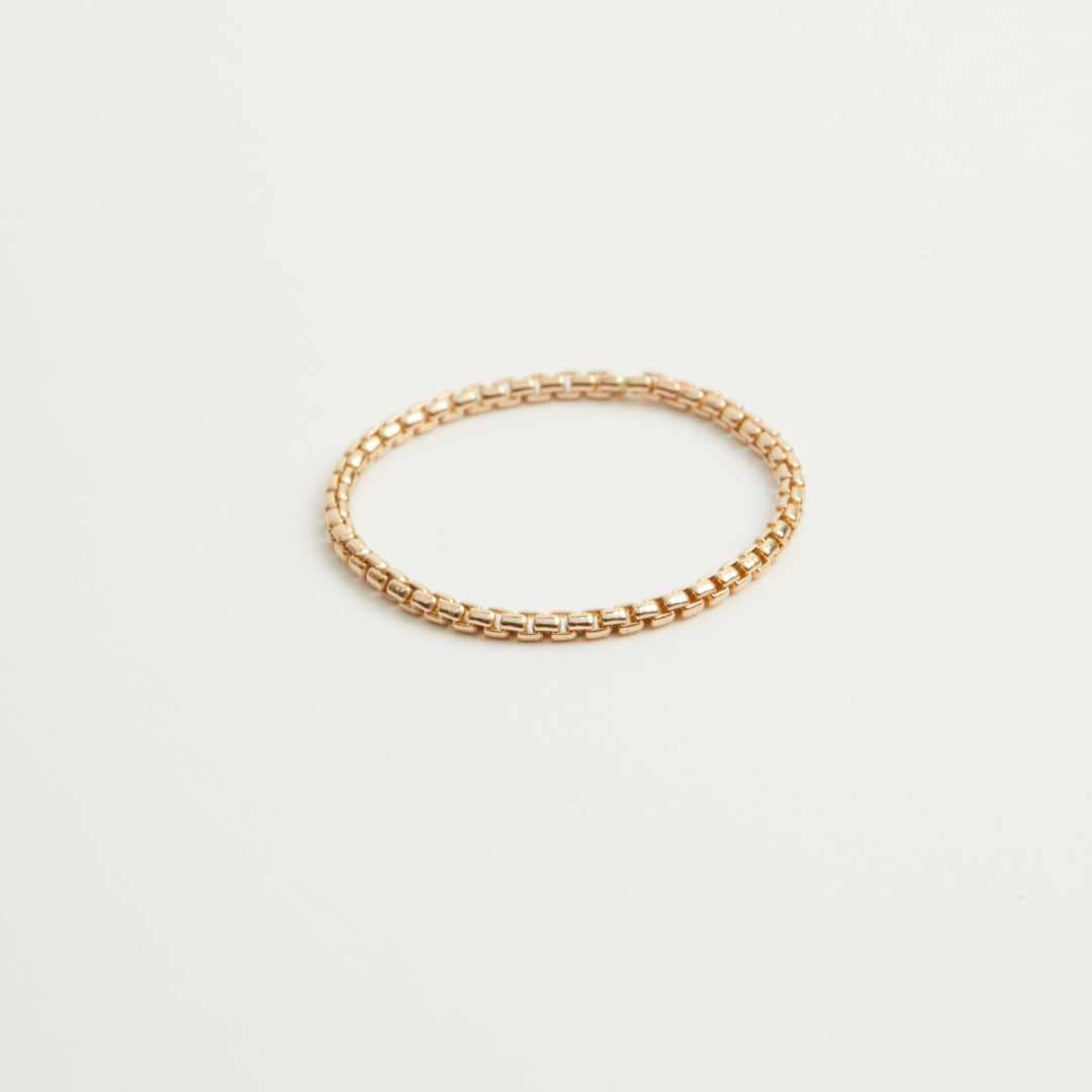 Bree Dainty Snake Gold Chain Ring- Quill Fine Jewelry