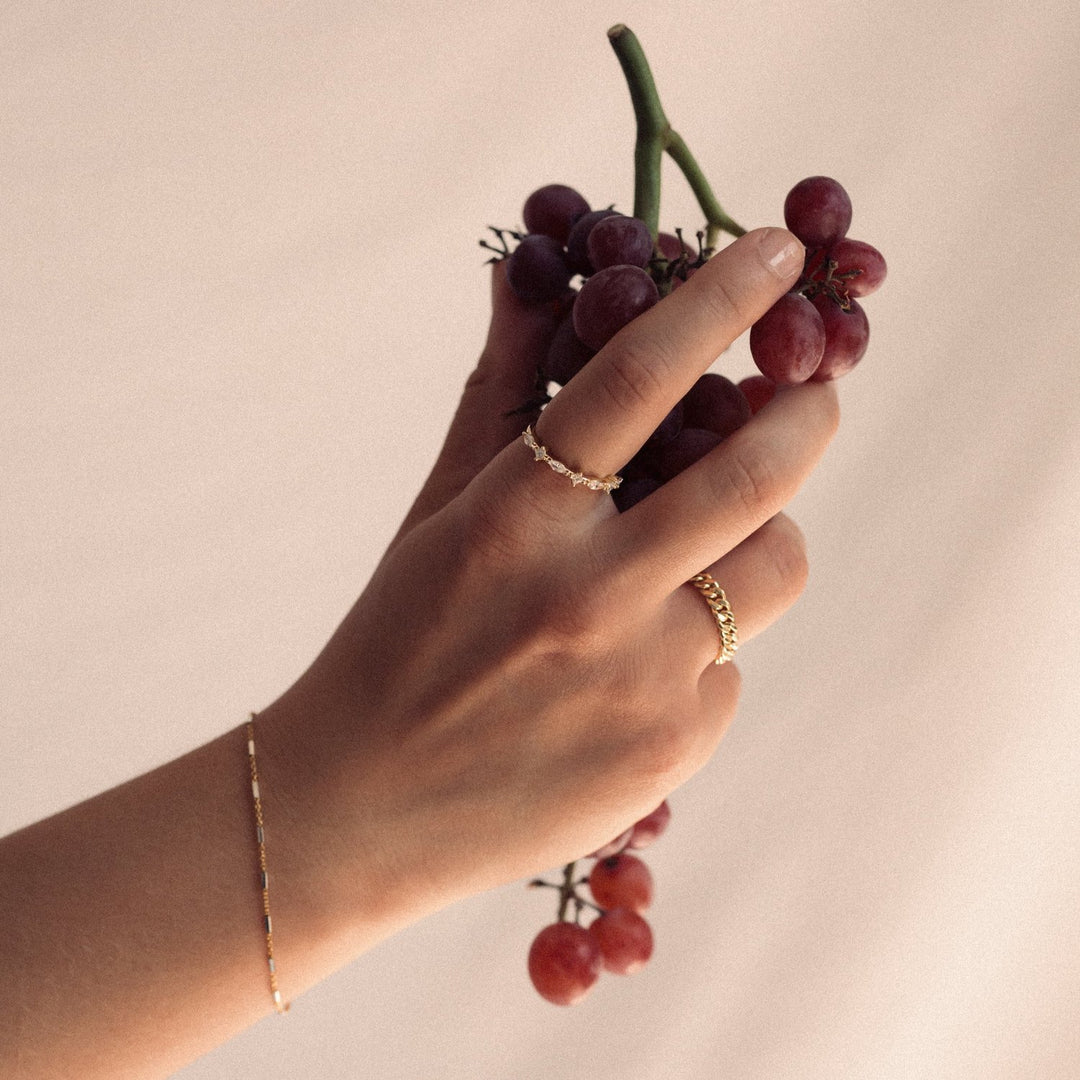 Brooklyn Gold Chain Link Ring- Quill Fine Jewelry
