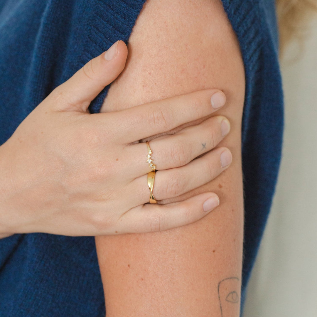 Cher Tiara Crown Gold Nested Ring- Quill Fine Jewelry