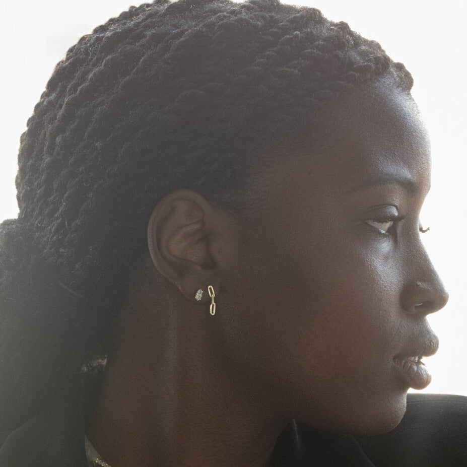 Isra 14k Gold Chain Post Earrings- Quill Fine Jewelry