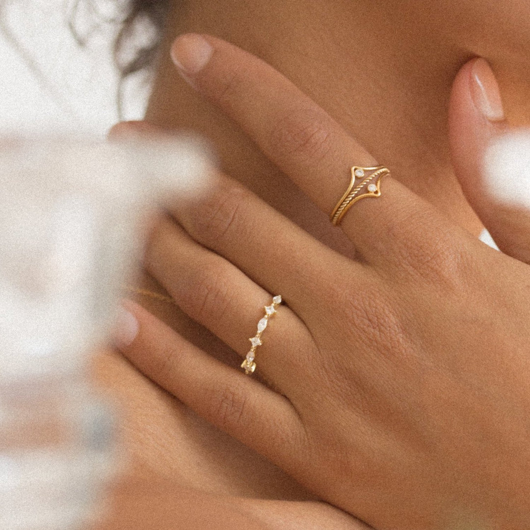 Delia 14k Gold Vermeil Ring- Quill Fine Jewelry