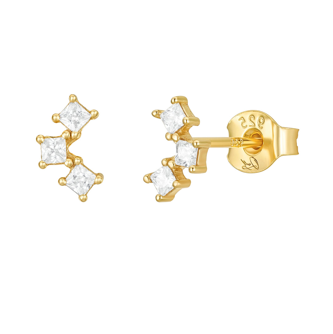 Ellie Cluster Gemstone Stud Earrings-Quill Fine Jewelry