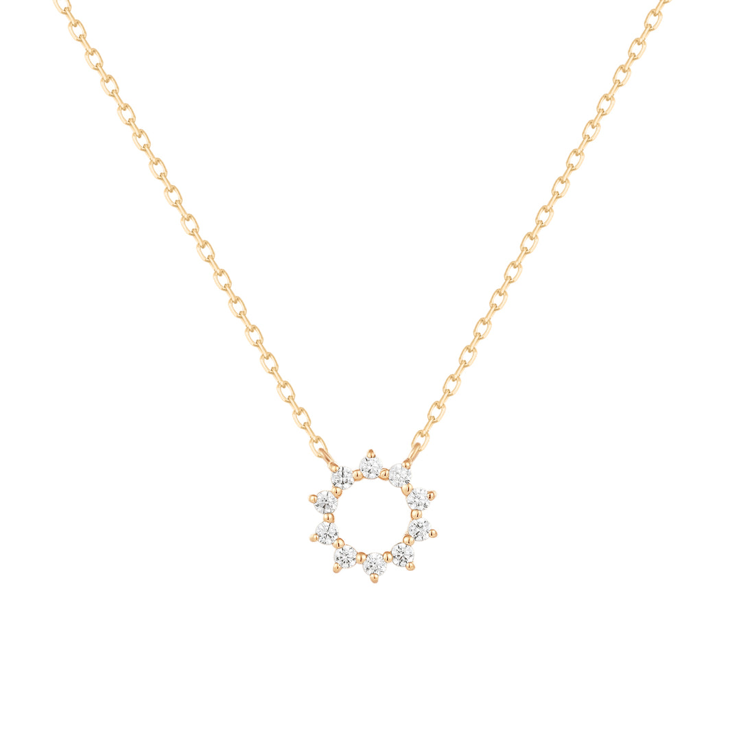 Evelyne Sun Gold Pendant Necklace- Quill Fine Jewelry