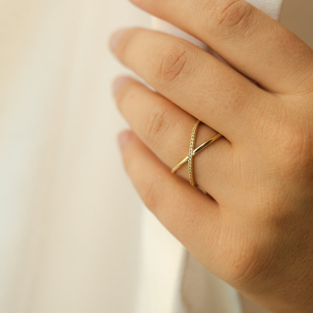 Fay Gold X Ring- Quill Fine Jewelry