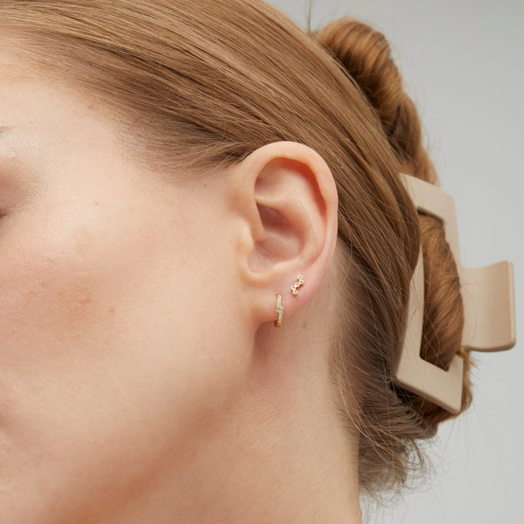 Gia Gold Huggie Earrings- Quill Fine Jewelry