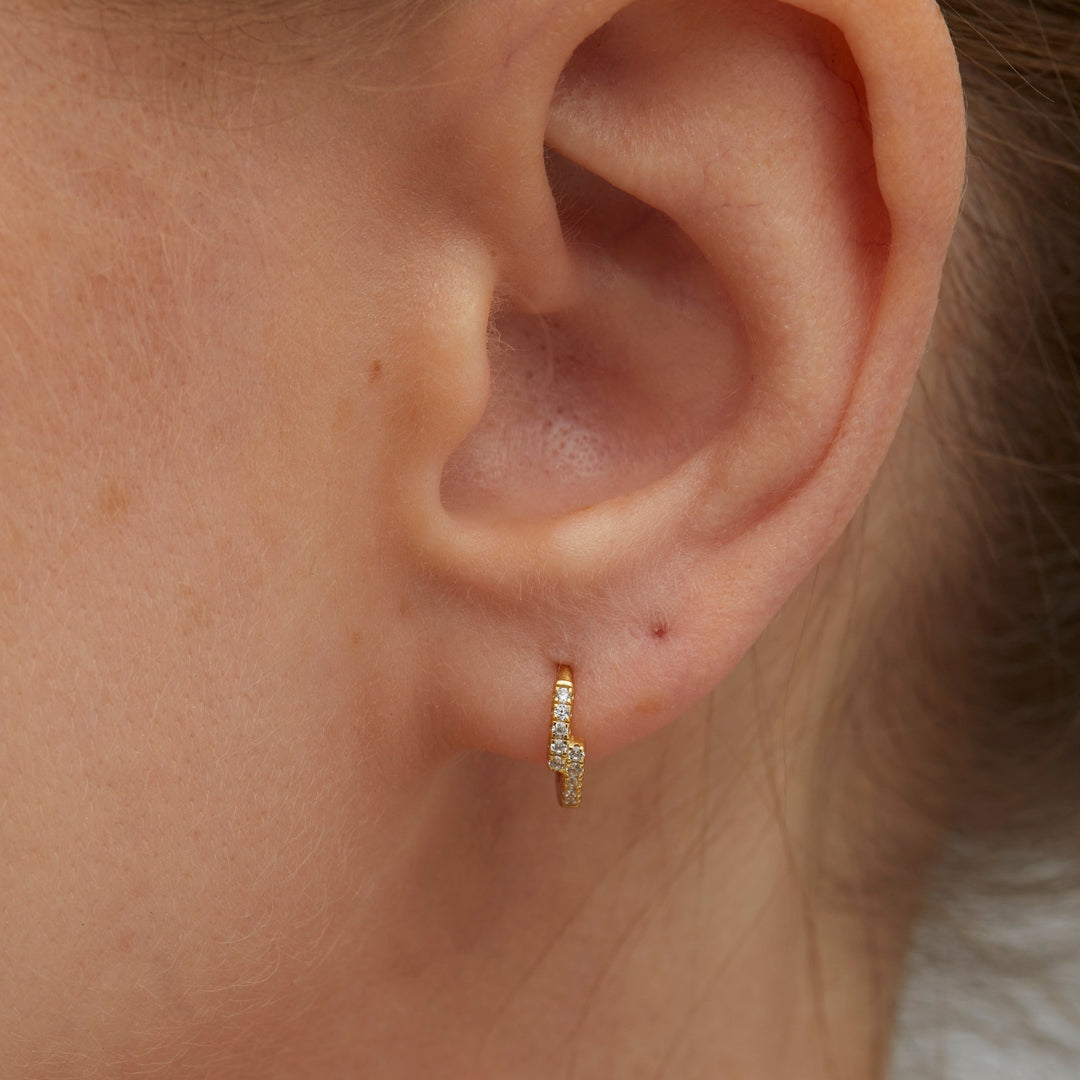 Gia Gold Huggie Earrings- Quill Fine Jewelry