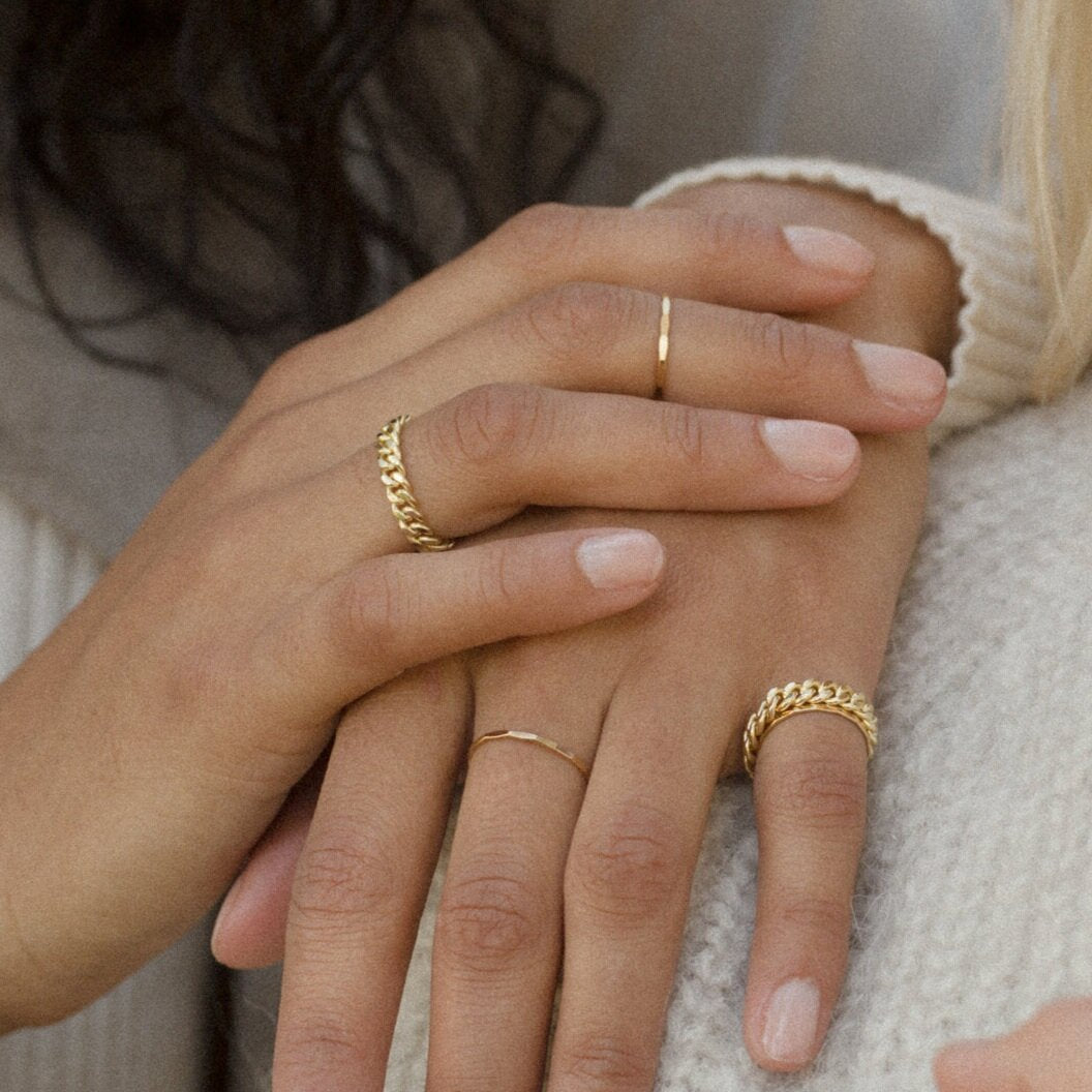 Hammered Gold Stacking Ring- Quill Fine Jewelry