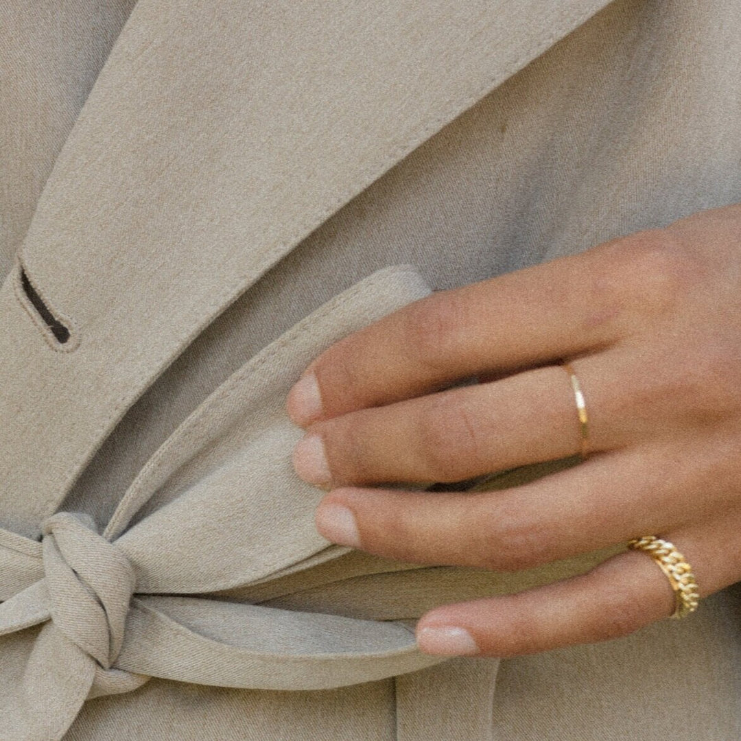 Hammered Gold Stacking Ring- Quill Fine Jewelry