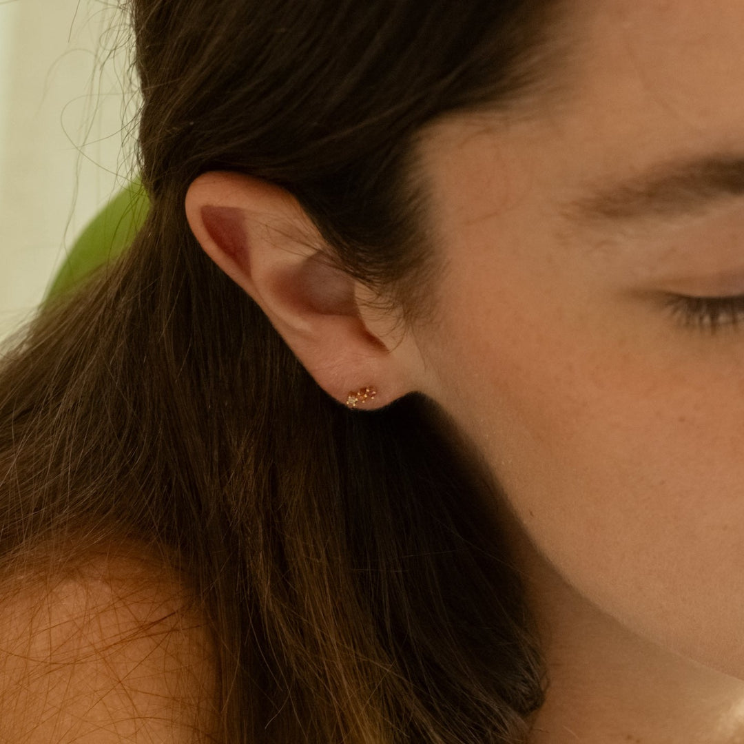Hannah Gold Ombre Earring Studs-Quill Fine Jewelry
