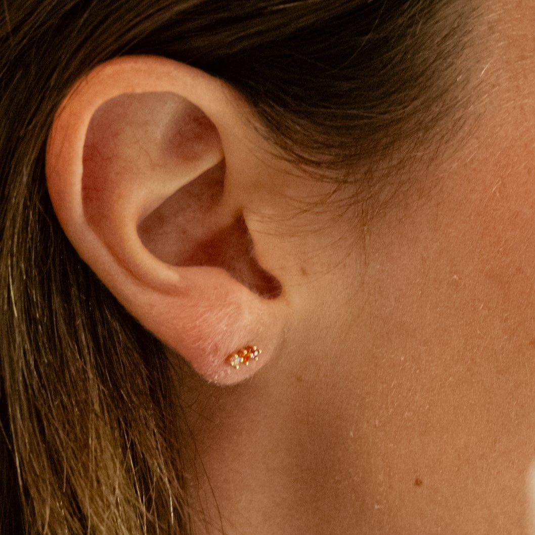 Hannah Gold Ombre Earring Studs-Quill Fine Jewelry