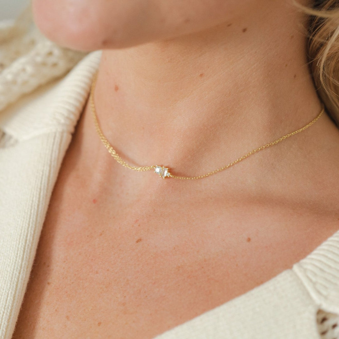Josephine Double Gold Chain Necklace- Quill Fine Jewelry