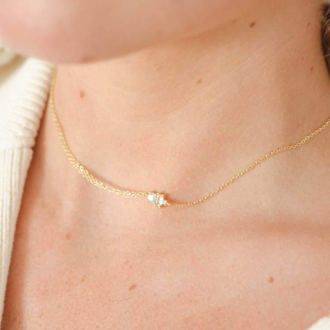 Josephine Double Gold Chain Necklace- Quill Fine Jewelry