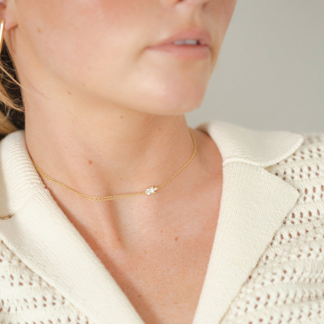 Josephine Double Gold Chain Necklace- Quill Fine Jewelry
