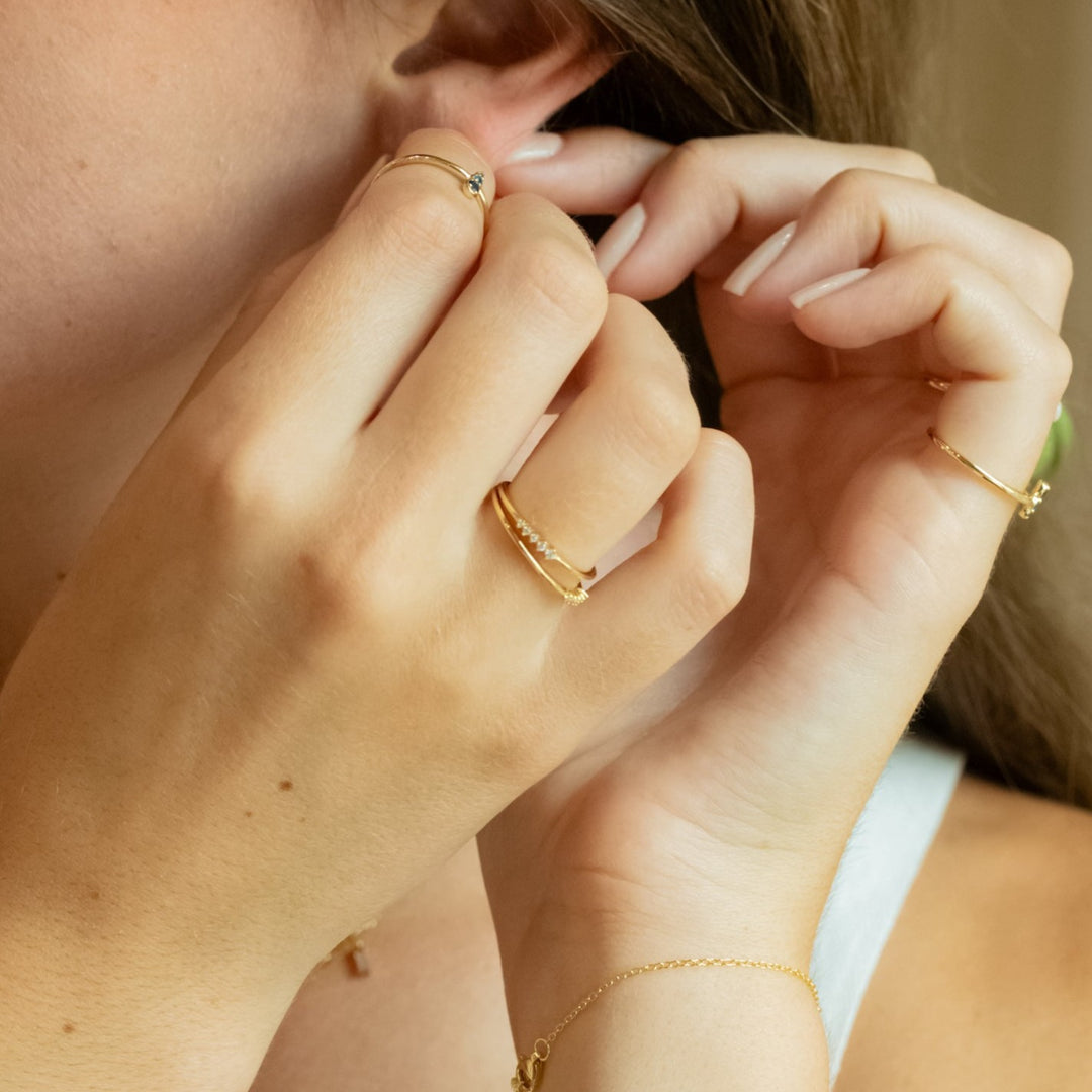 Lydia Gold CZ Ring- Quill Fine Jewelry