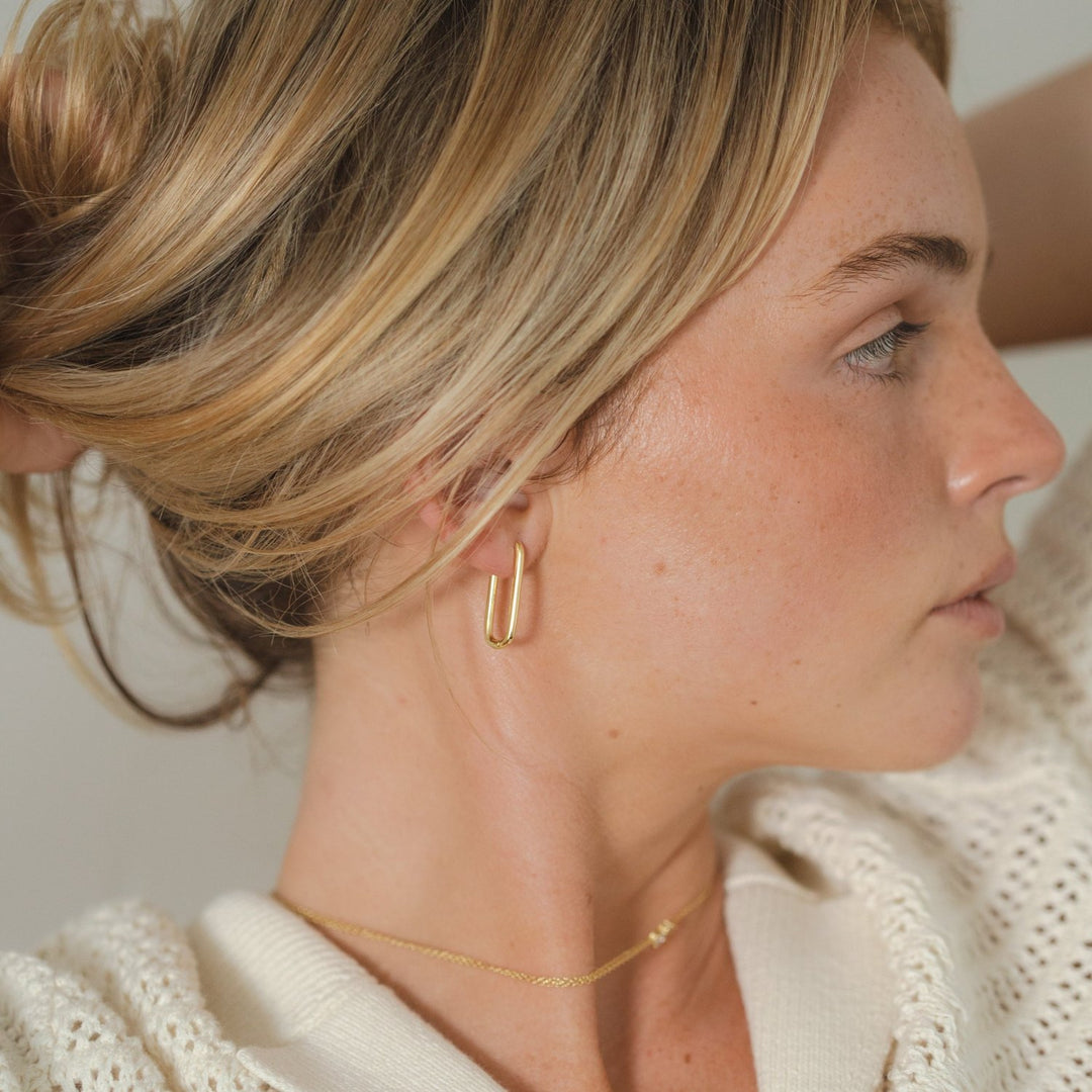 Lyla Gold Oval Hoop Earrings- Quill Fine Jewelry