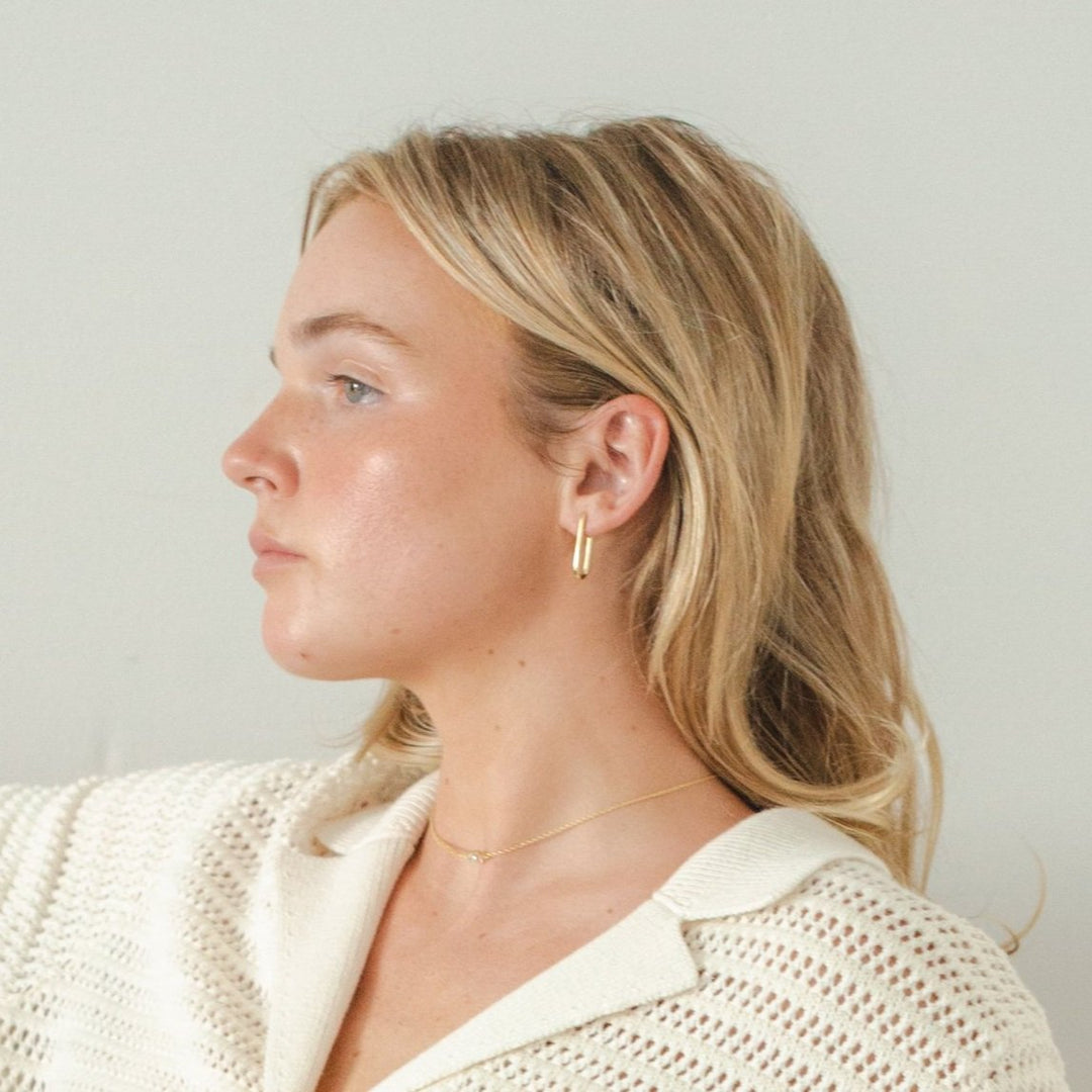 Lyla Gold Oval Hoop Earrings- Quill Fine Jewelry