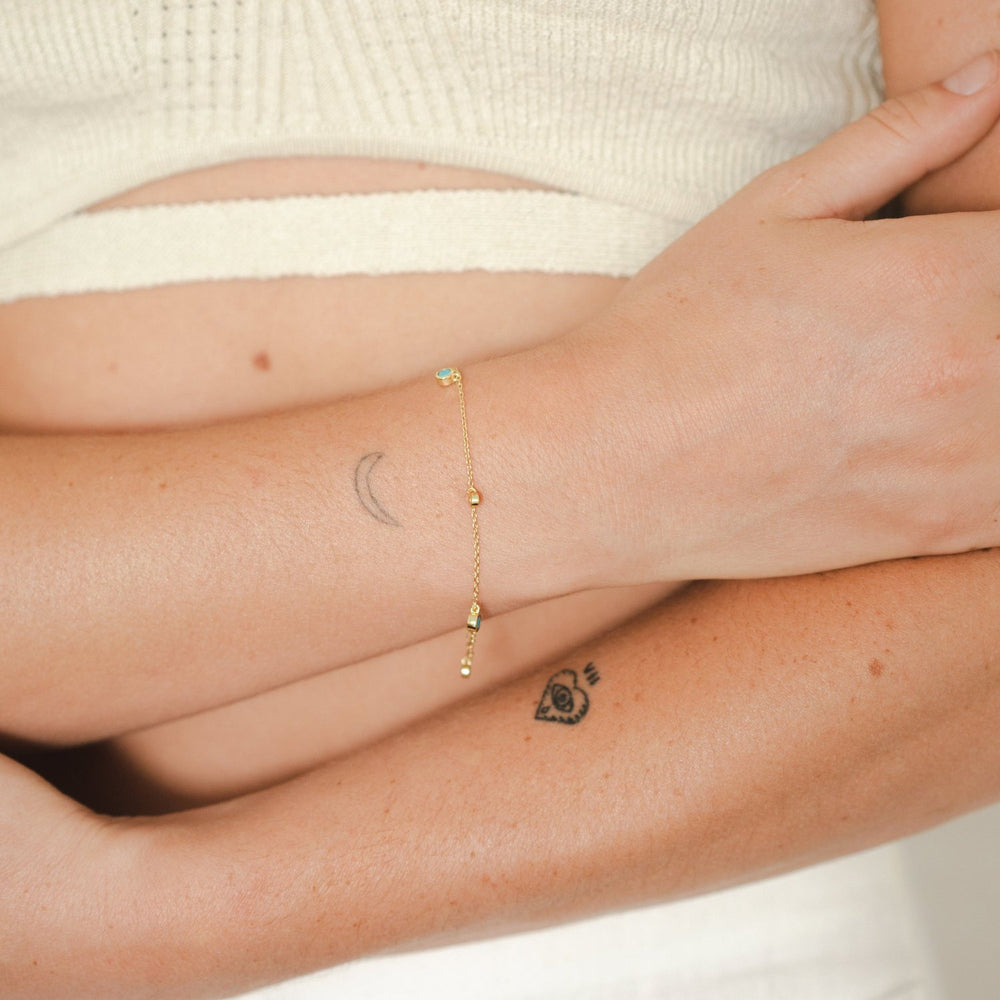 Maya Turquoise Ball Chain Bracelet- Quill Fine Jewelry
