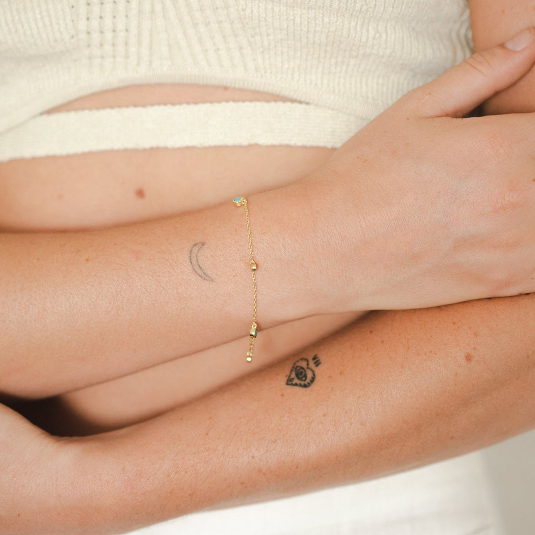 Maya Turquoise Ball Chain Bracelet- Quill Fine Jewelry