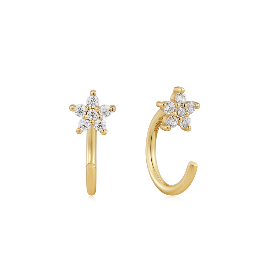 Miku Star Gold Huggie Earrings- Quill Fine Jewelry