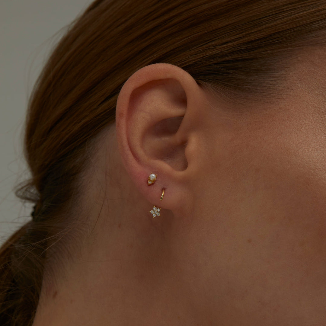 Miku Star Gold Huggie Earrings- Quill Fine Jewelry
