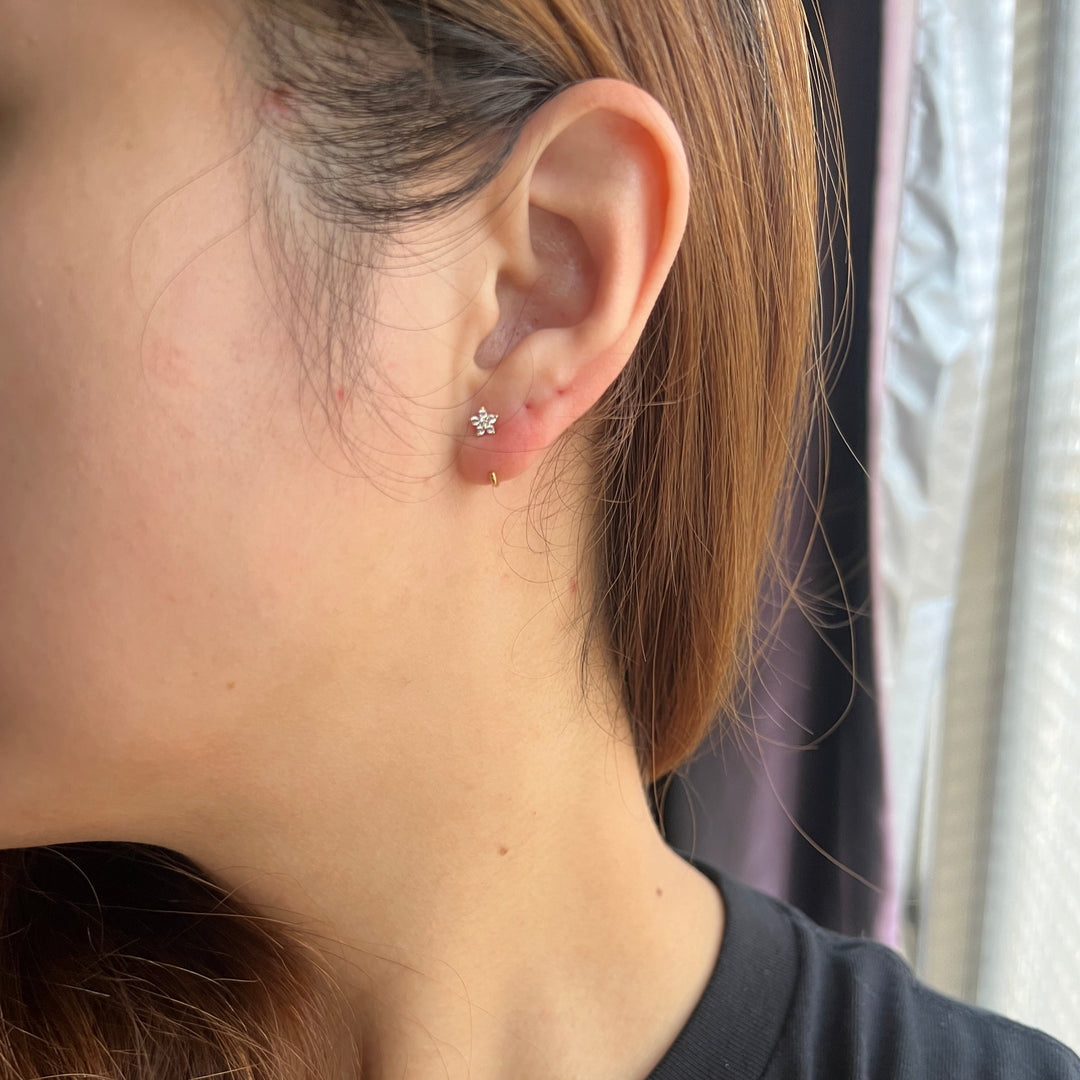 Miku Star Gold Huggie Earrings- Quill Fine Jewelry