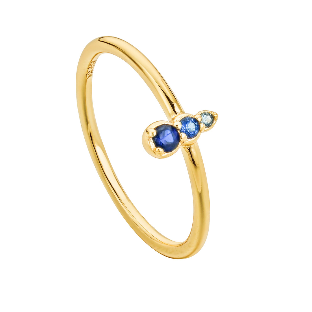 Niru CZ Gold Sapphire Ring- Quill Fine Jewelry