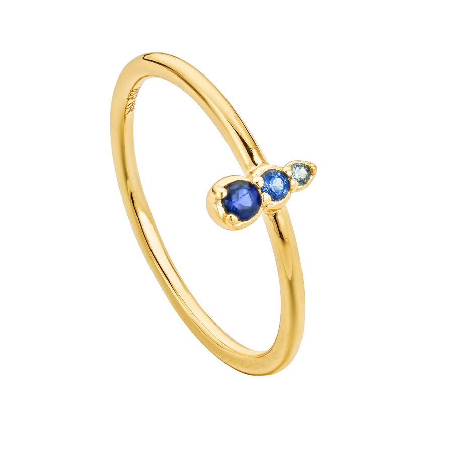 Niru CZ Gold Sapphire Ring- Quill Fine Jewelry