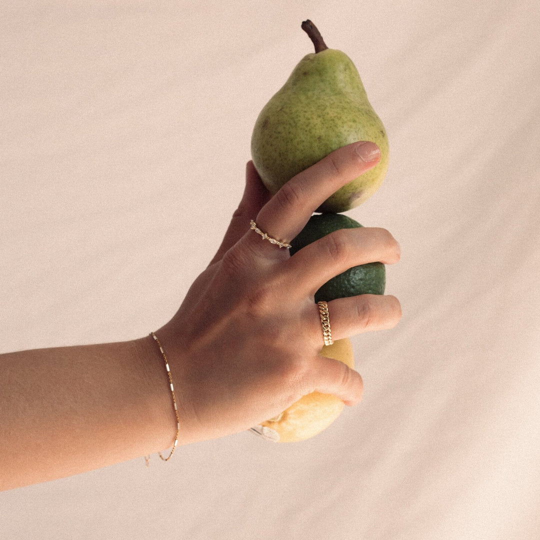 Noe Gold Bar Chain Bracelet- Quill Fine Jewelry