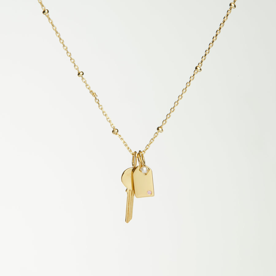 Nova Gold Charm Necklace- Quill Fine Jewelry