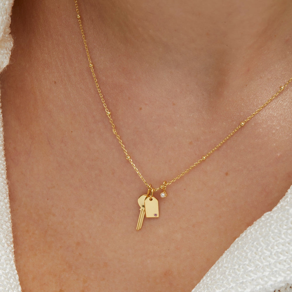 Nova Gold Charm Necklace- Quill Fine Jewelry