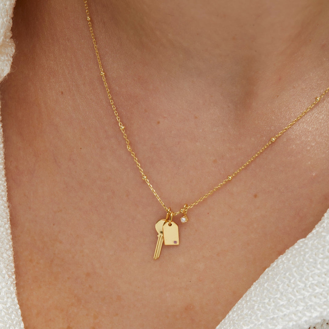 Nova Gold Charm Necklace- Quill Fine Jewelry