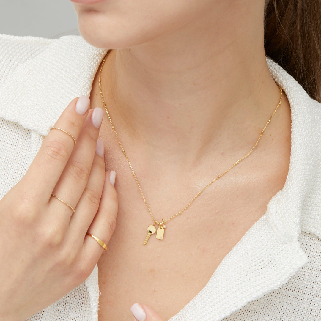 Nova Gold Charm Necklace- Quill Fine Jewelry