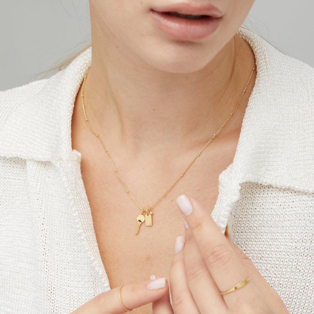 Nova Gold Charm Necklace- Quill Fine Jewelry