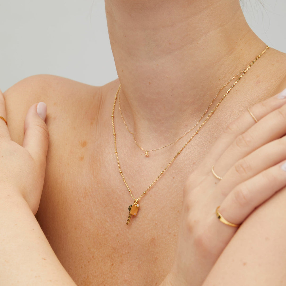 Nova Gold Charm Necklace- Quill Fine Jewelry