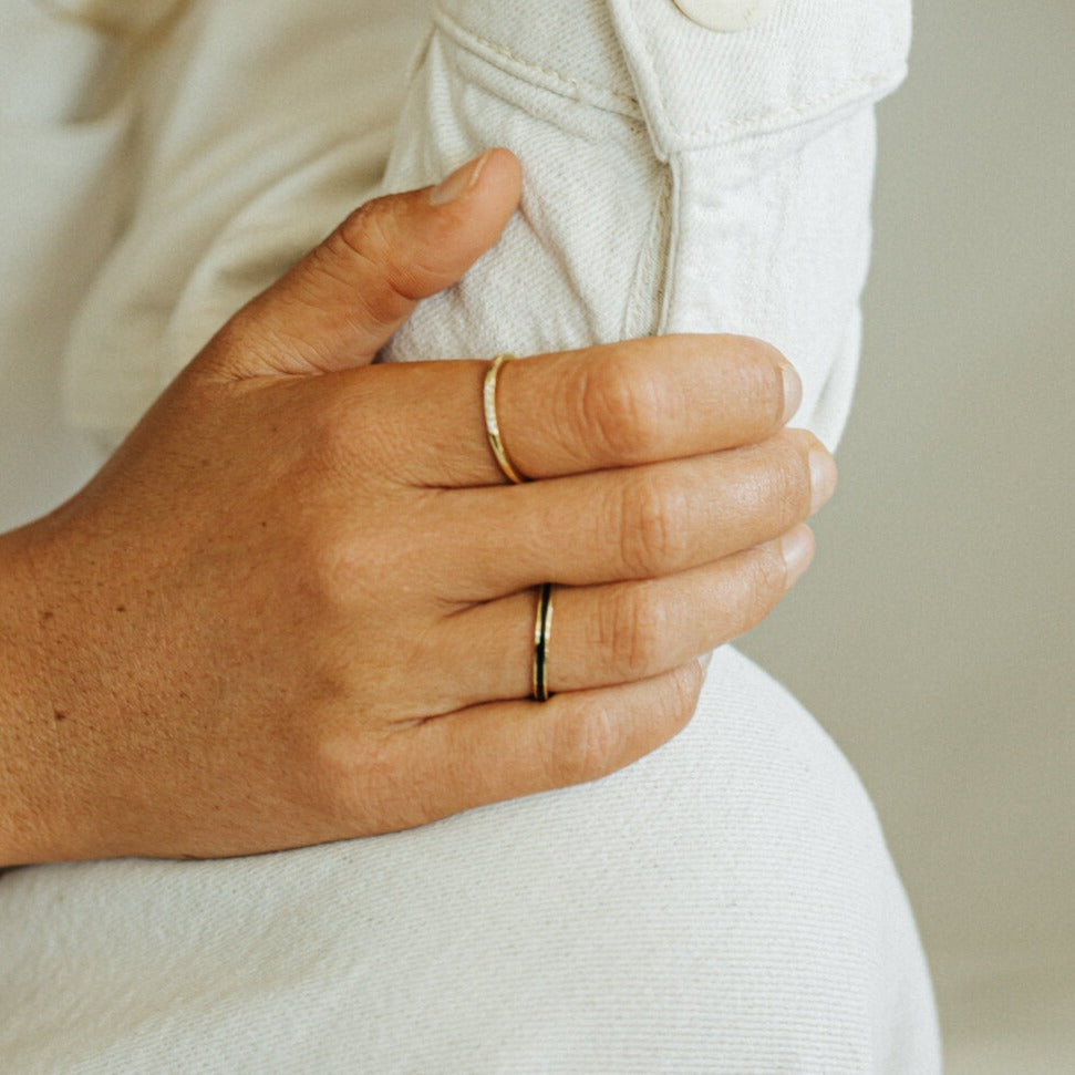 Black Enamel Band- Quill Fine Jewelry
