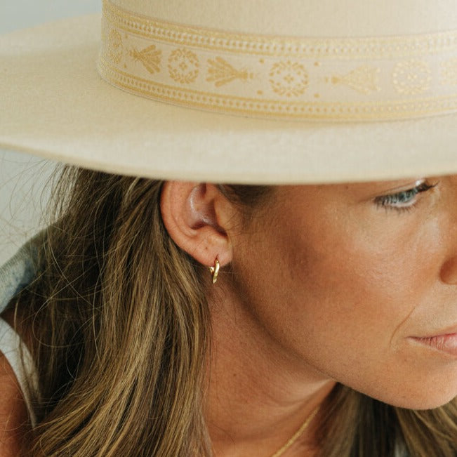 Irregular Gold Hoop Earrings- Quill Fine Jewelry
