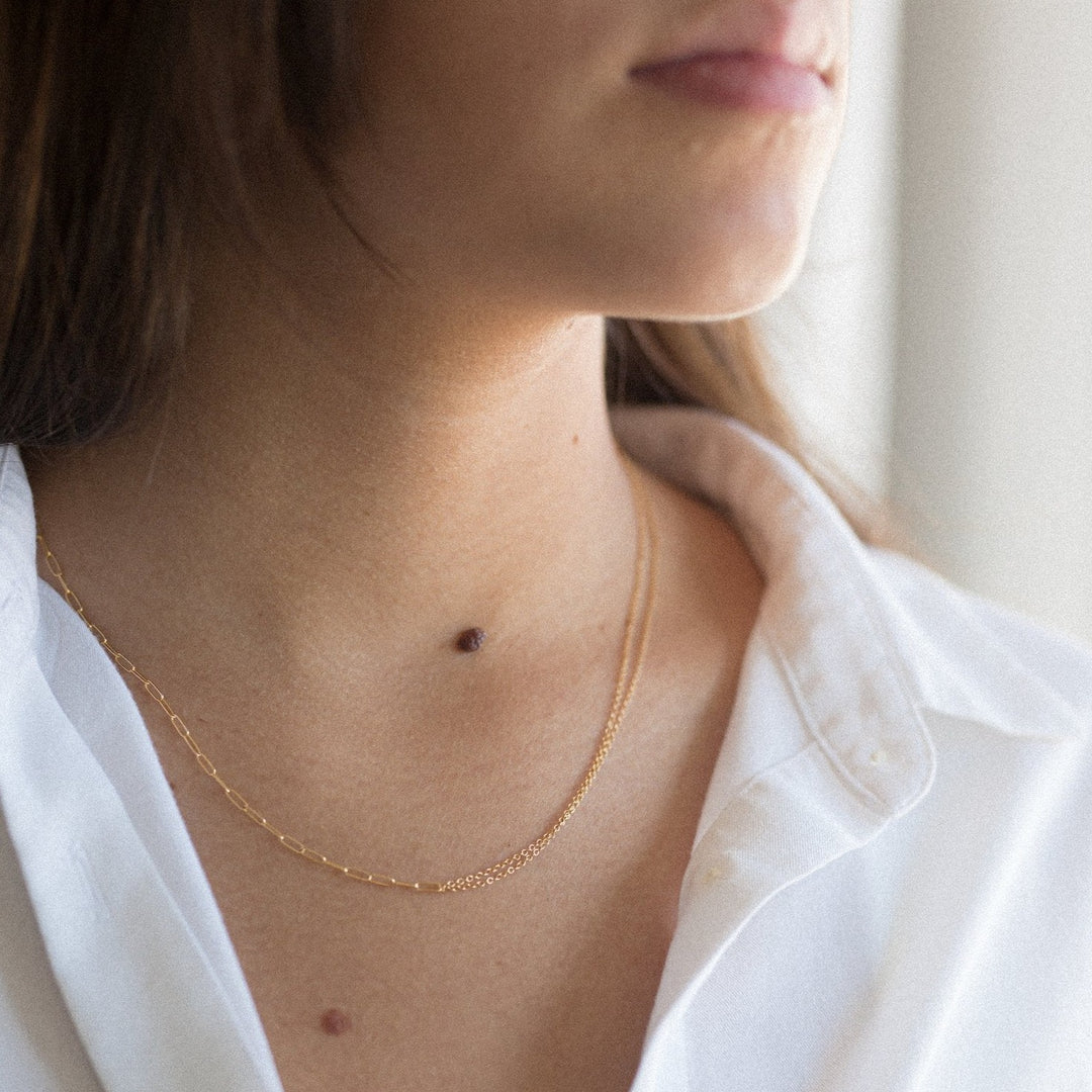 Zoe Mixed Gold Chain Necklace- Quill Fine Jewelry