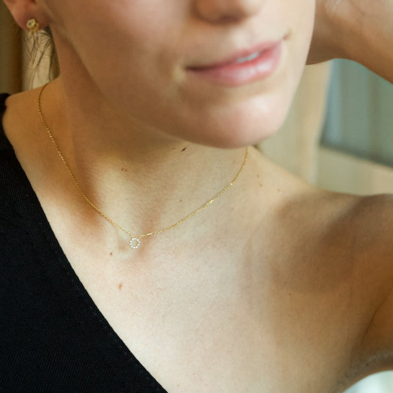 Evelyne Sun Gold Pendant Necklace- Quill Fine Jewelry