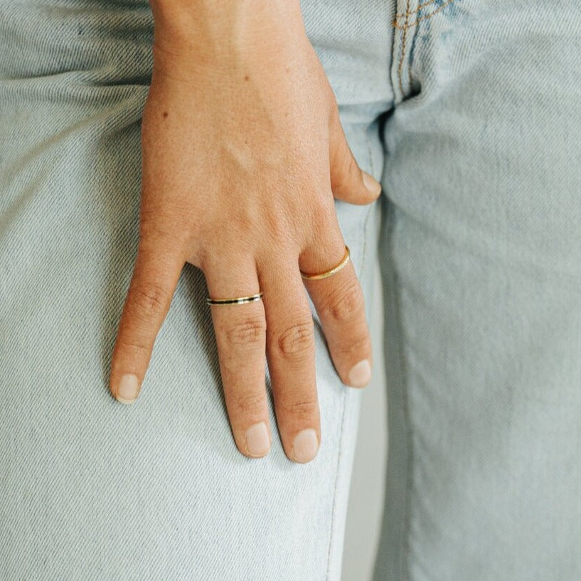 Black Enamel Band- Quill Fine Jewelry