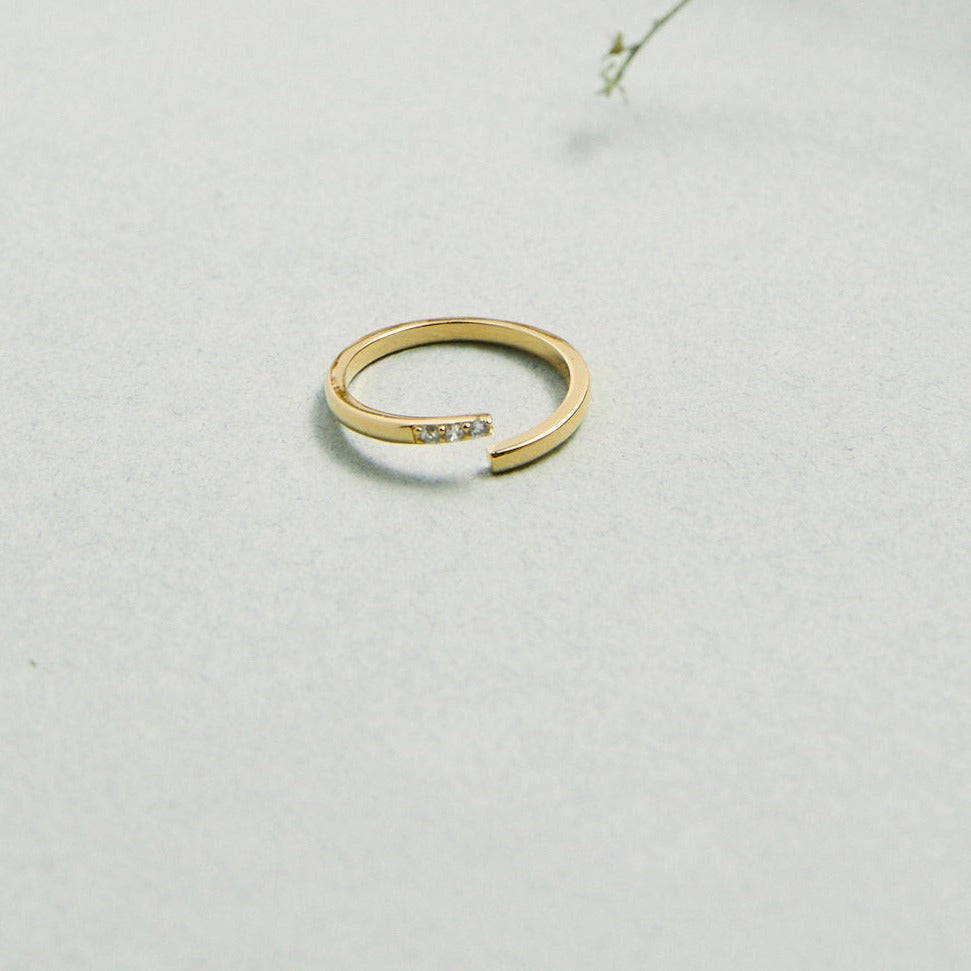 Mini CZ Wrap Ring- Quill Fine Jewelry