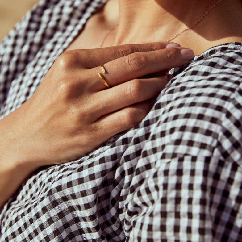 Mini CZ Wrap Ring- Quill Fine Jewelry
