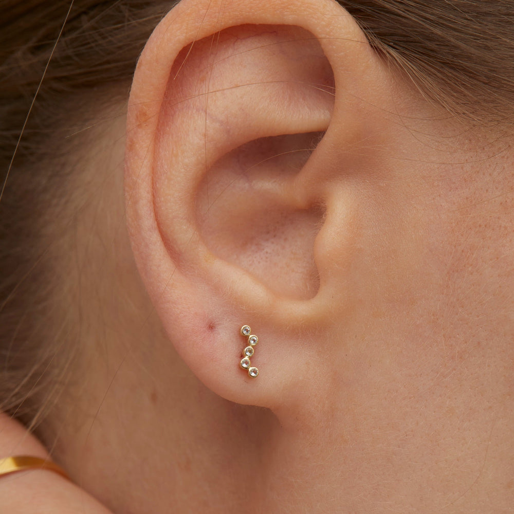 Yuki Solid Gold Stud Earrings- Quill Fine Jewelry