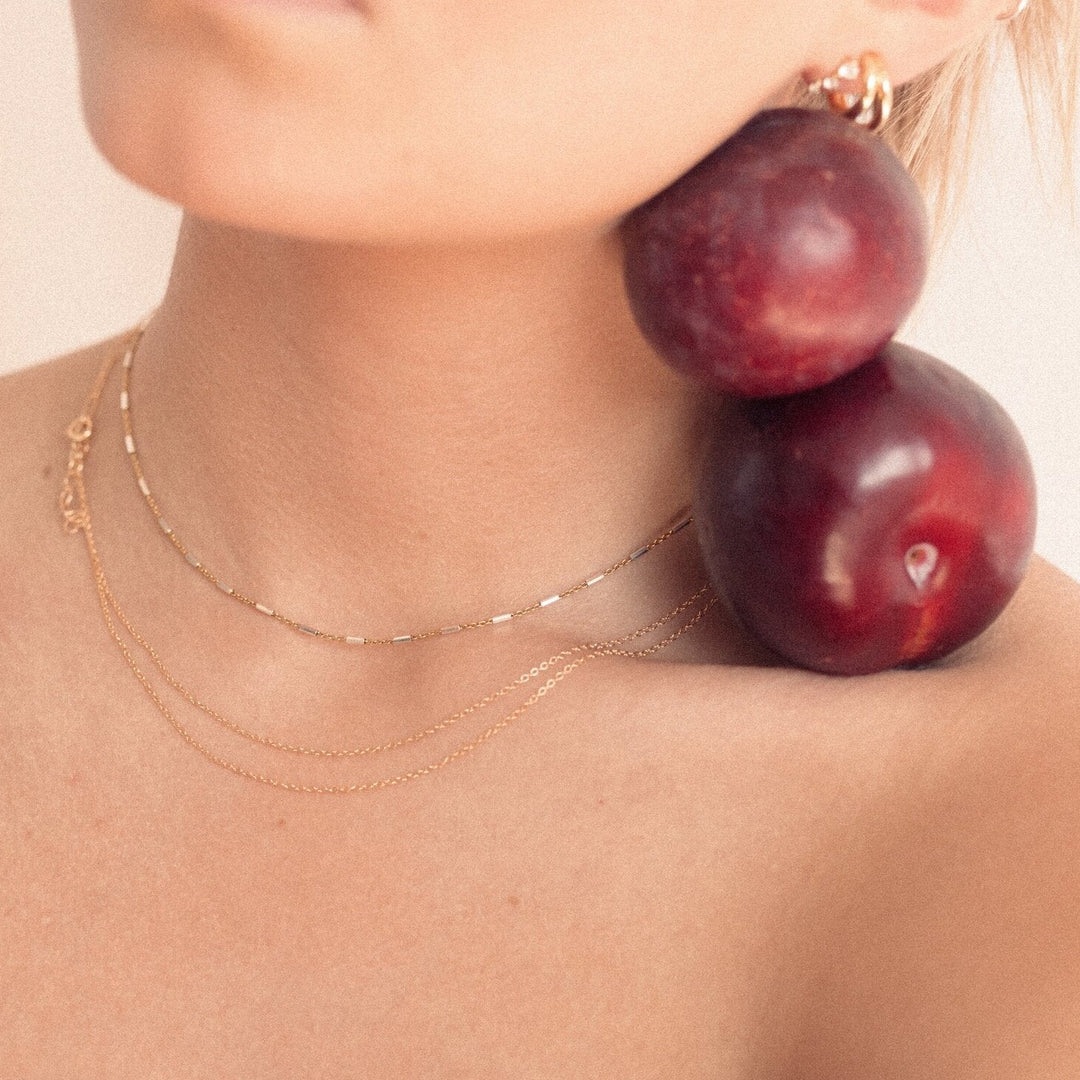 Zoe Mixed Gold Chain Necklace- Quill Fine Jewelry