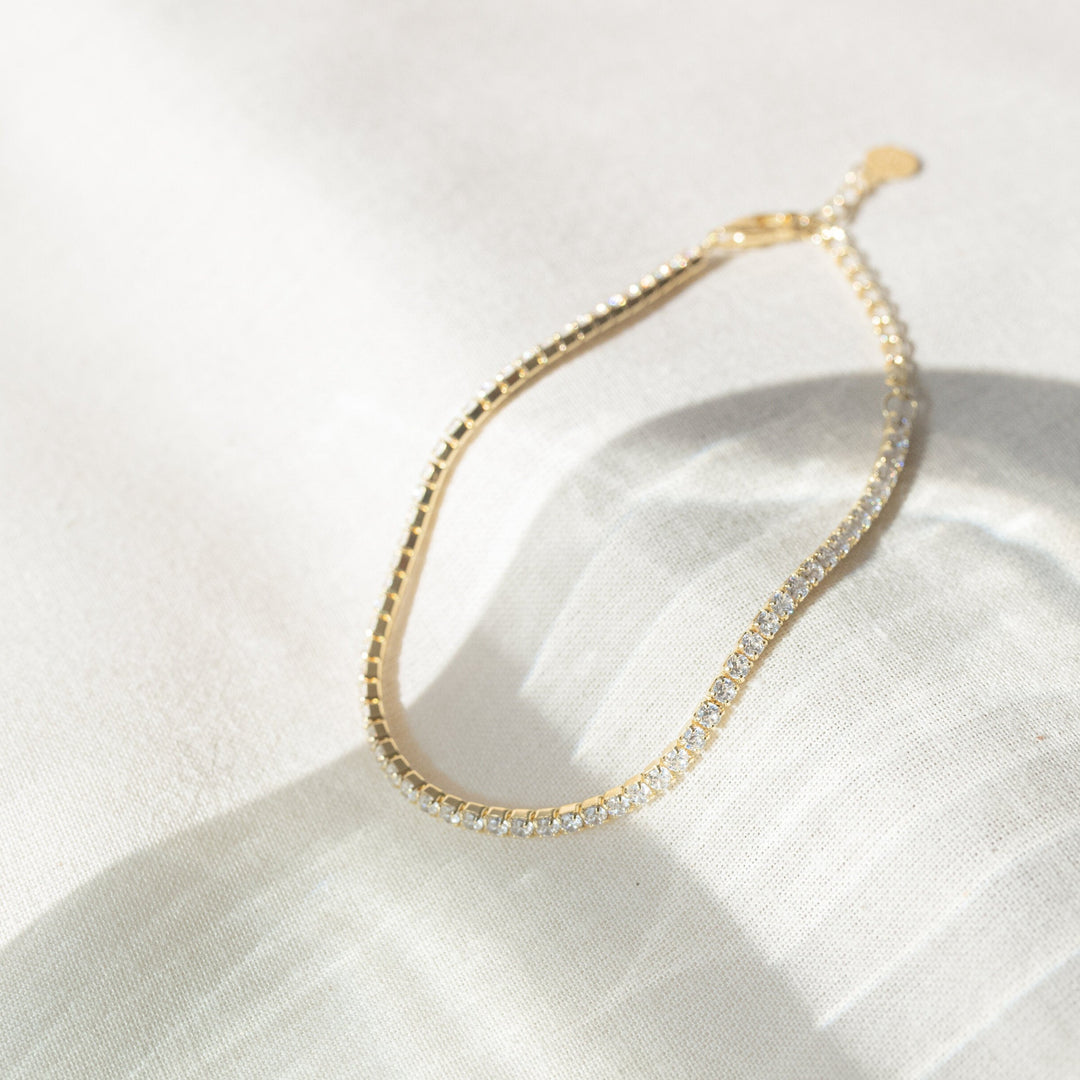 Aurora Thin Gold Tennis Bracelet- Quill Fine Jewelry