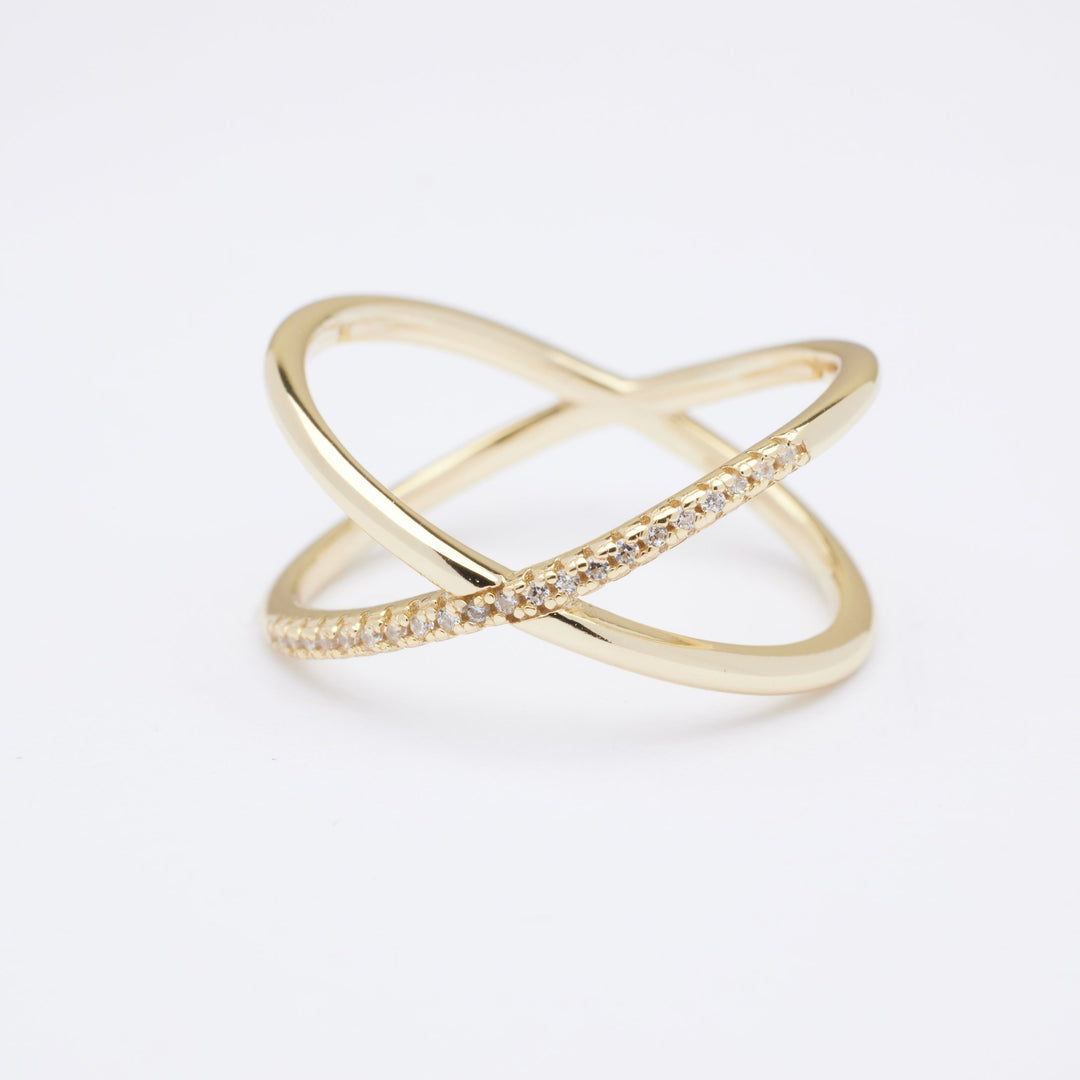 Fay Gold X Ring- Quill Fine Jewelry